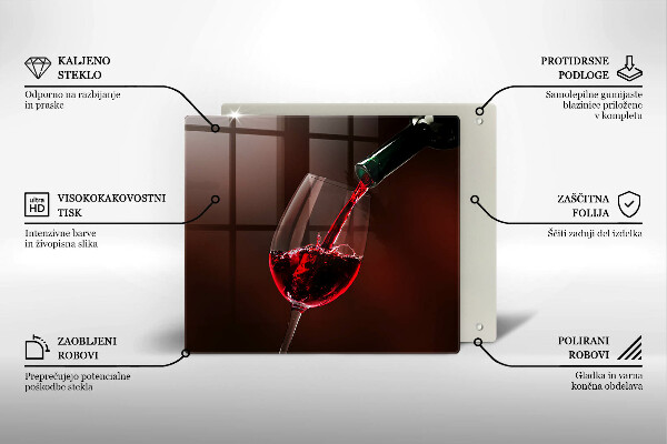 Protection plaque induction Un verre de vin