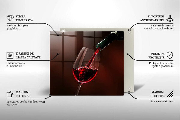 Protection plaque induction Un verre de vin