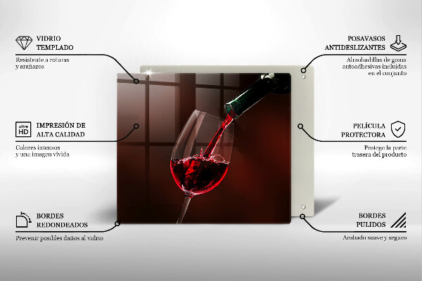 Protection plaque induction Un verre de vin