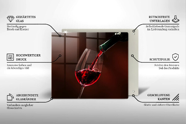 Protection plaque induction Un verre de vin