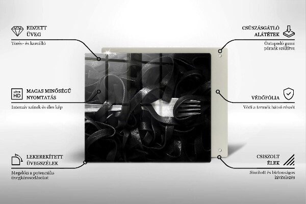 Protection plaque induction Pâtes tagliatelles noires