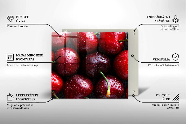 Protection plaque induction Gros plan de cerises