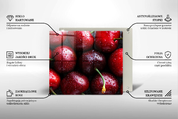 Protection plaque induction Gros plan de cerises