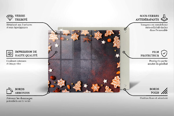 Protection plaque induction Noël en pain d'épice