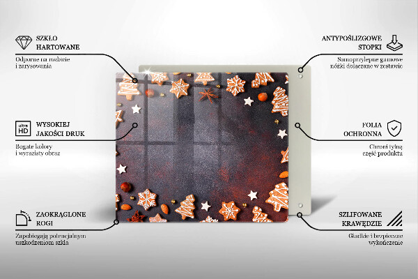 Protection plaque induction Noël en pain d'épice