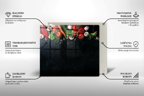 Protection plaque induction Légumes colorés