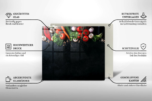 Protection plaque induction Légumes colorés