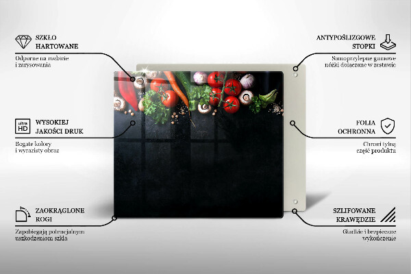 Protection plaque induction Légumes colorés