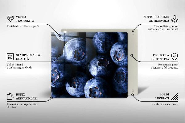 Protection plaque induction Gros plan de baies