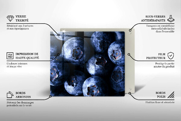 Protection plaque induction Gros plan de baies