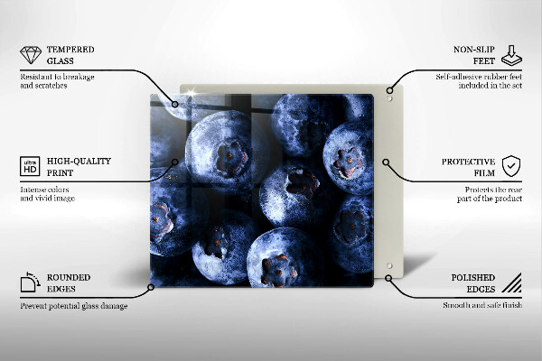 Protection plaque induction Gros plan de baies