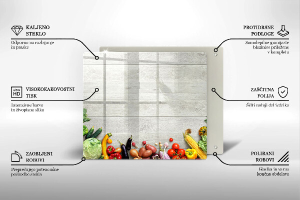 Protection plaque induction Légumes sur planches