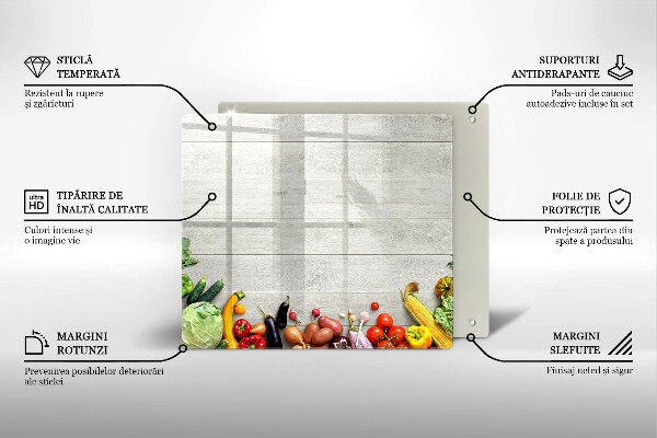 Protection plaque induction Légumes sur planches