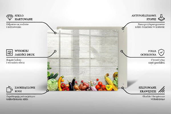 Protection plaque induction Légumes sur planches