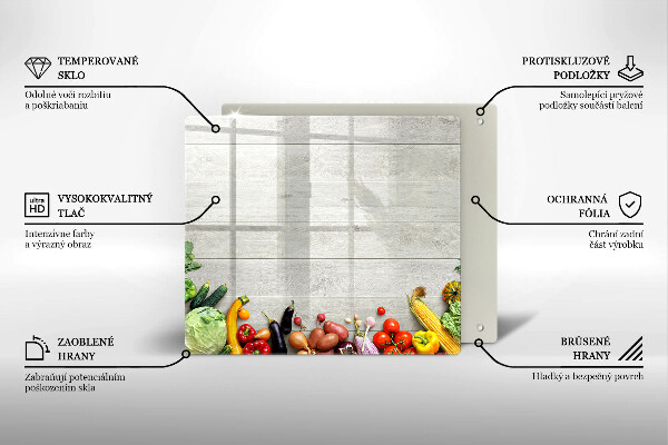 Protection plaque induction Légumes sur planches