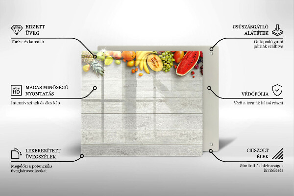 Protection plaque induction Fruits sur planches