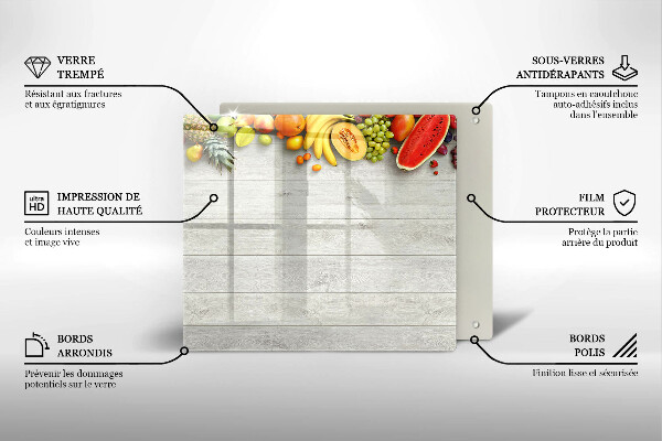 Protection plaque induction Fruits sur planches