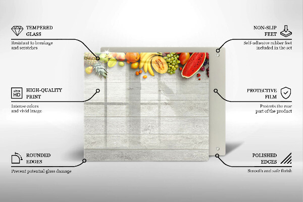 Protection plaque induction Fruits sur planches