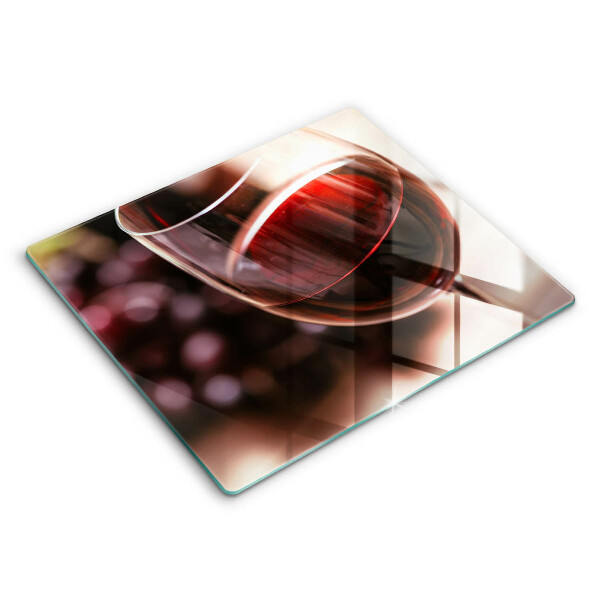 Protection plaque induction Un verre de vin rouge