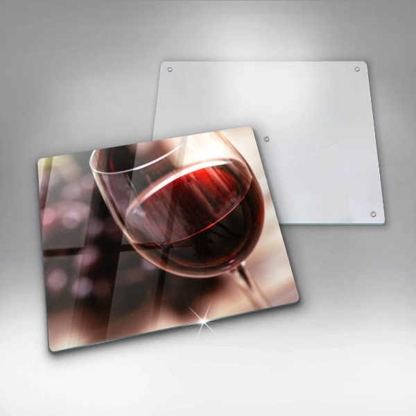 Protection plaque induction Un verre de vin rouge