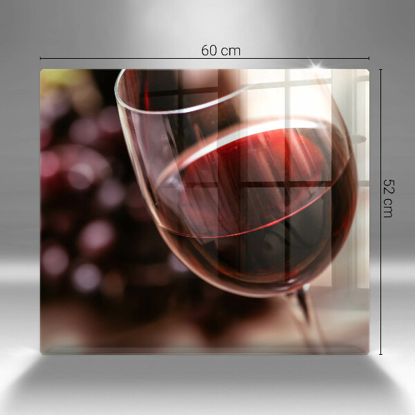 Protection plaque induction Un verre de vin rouge