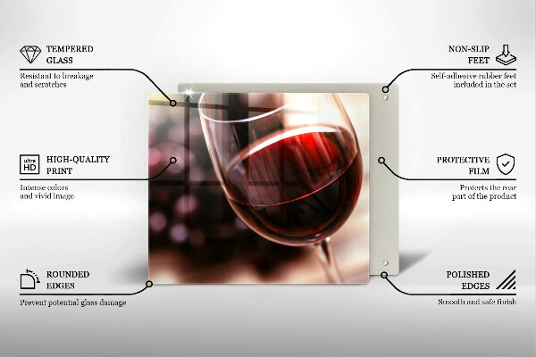 Protection plaque induction Un verre de vin rouge