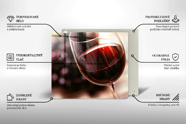 Protection plaque induction Un verre de vin rouge