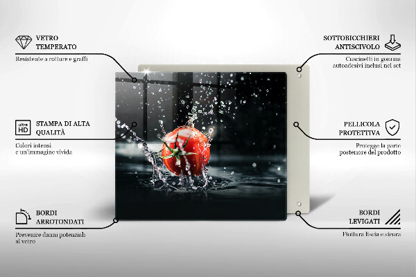 Protection plaque induction Tomate dans l'eau