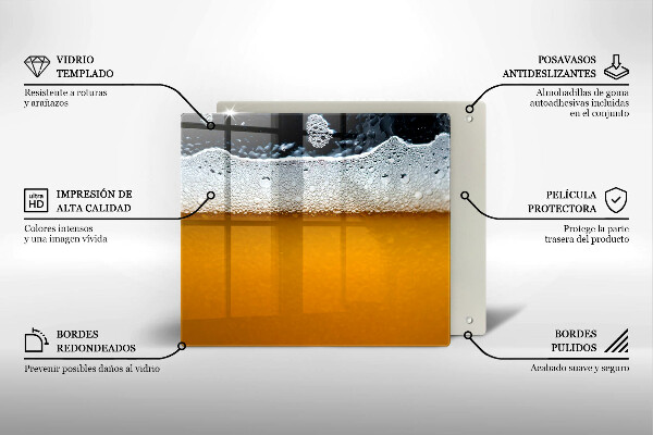 Protection plaque induction Boire de la mousse de bière