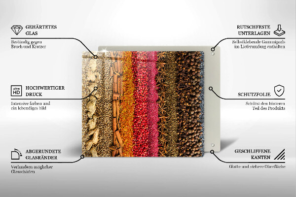 Protection plaque induction Épices colorées