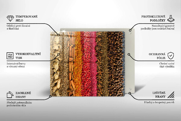 Protection plaque induction Épices colorées