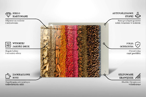 Protection plaque induction Épices colorées