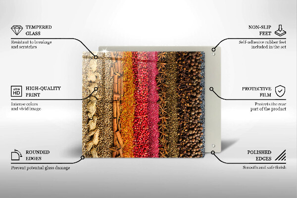 Protection plaque induction Épices colorées