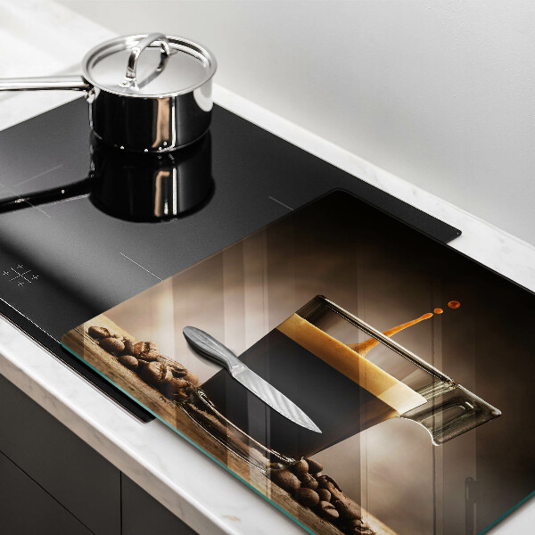 Protection plaque induction Verre et grains de café