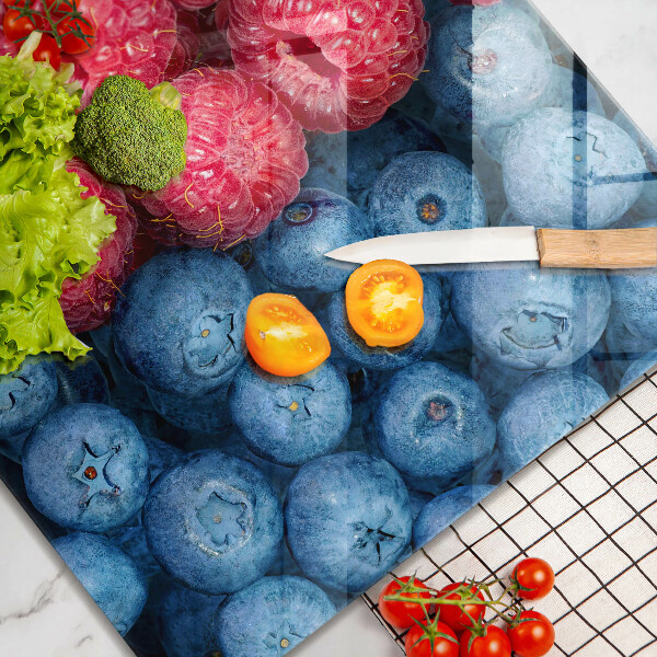 Protection plaque induction Fruits de framboise et de myrtille