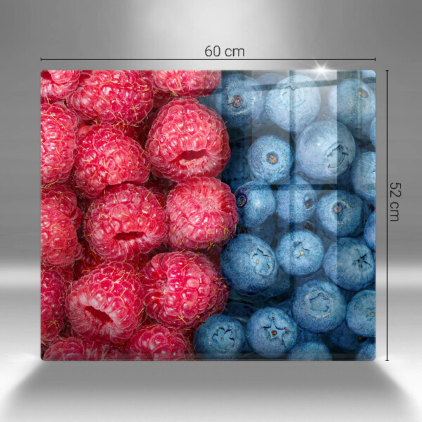 Protection plaque induction Fruits de framboise et de myrtille