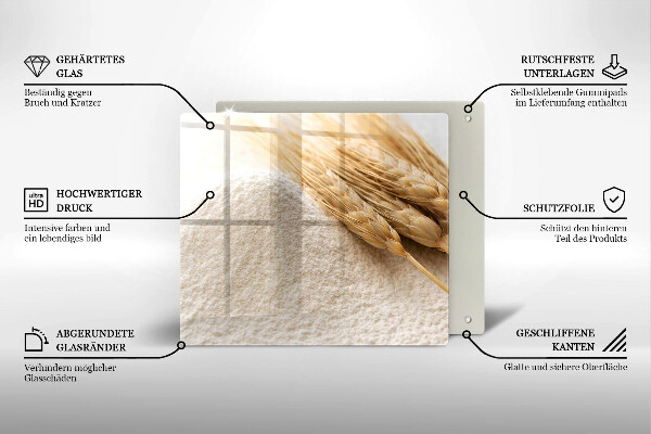 Protection plaque induction Farine et épis de céréales