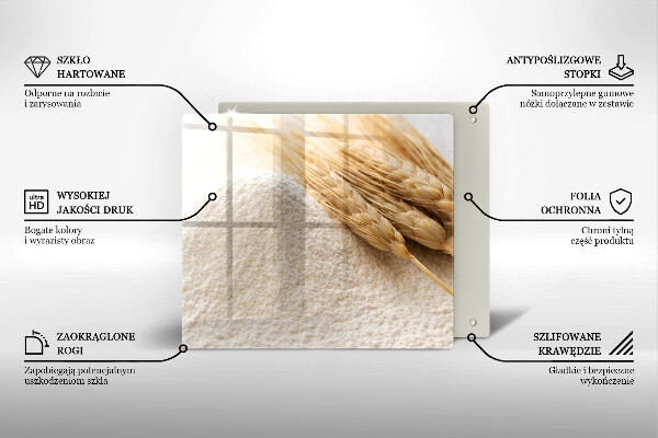 Protection plaque induction Farine et épis de céréales