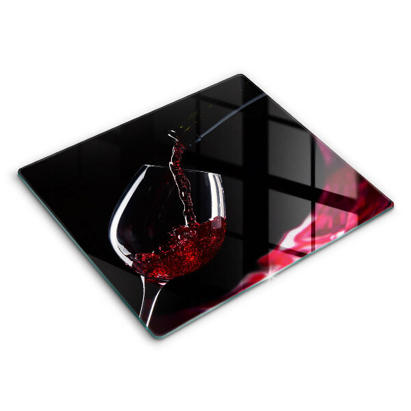 Cache plaque de cuisson Un verre de vin rouge