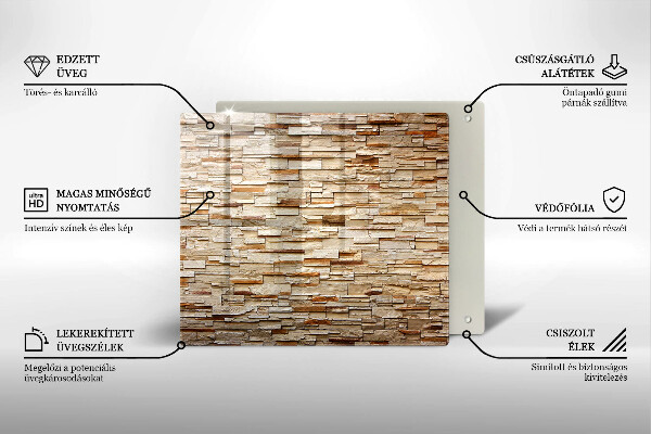 Cache plaque de cuisson Texture des pierres décoratives