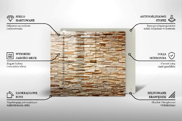 Cache plaque de cuisson Texture des pierres décoratives