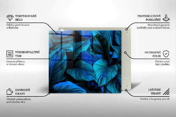 Cache plaque de cuisson Feuilles de végétation de la jungle