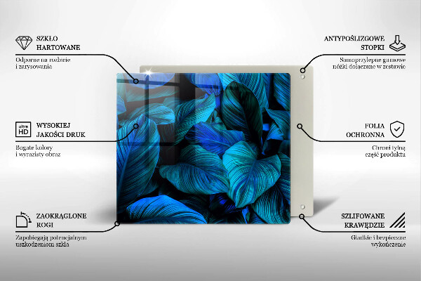 Cache plaque de cuisson Feuilles de végétation de la jungle