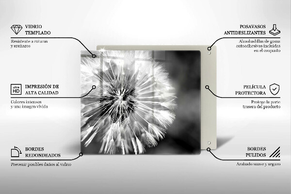 Cache plaque de cuisson Un pissenlit délicat