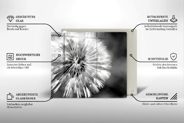 Cache plaque de cuisson Un pissenlit délicat