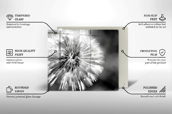 Cache plaque de cuisson Un pissenlit délicat