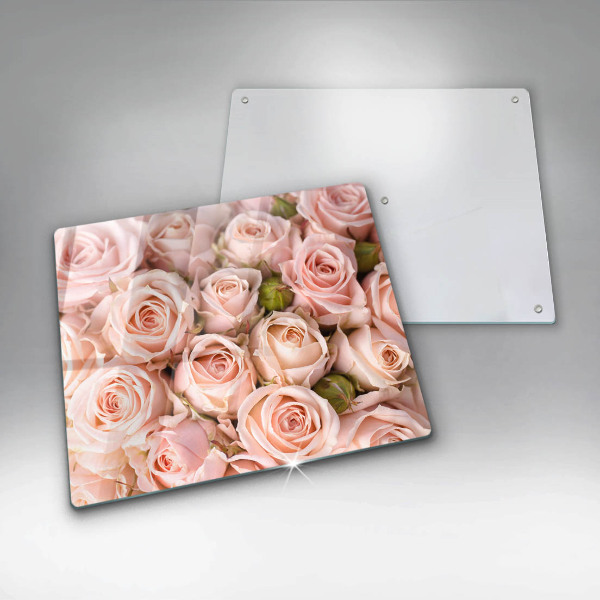 Cache plaque de cuisson Bouquet de roses délicates