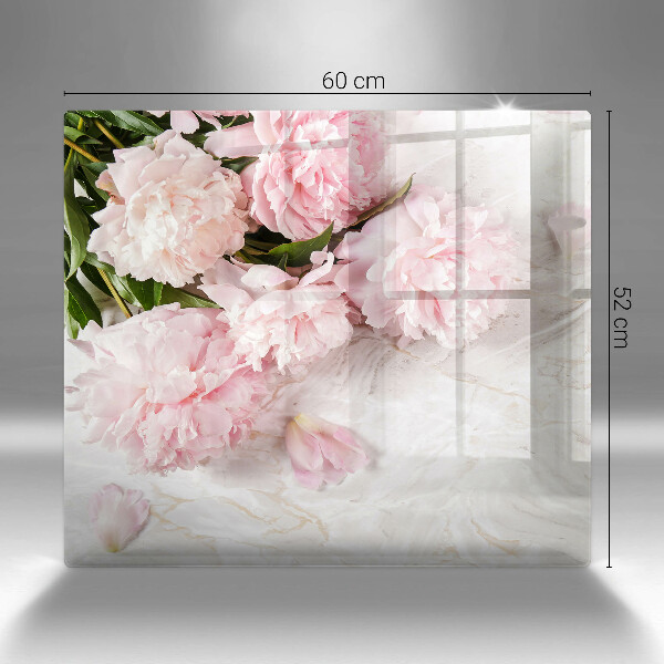 Cache plaque de cuisson Fleurs de roses délicates