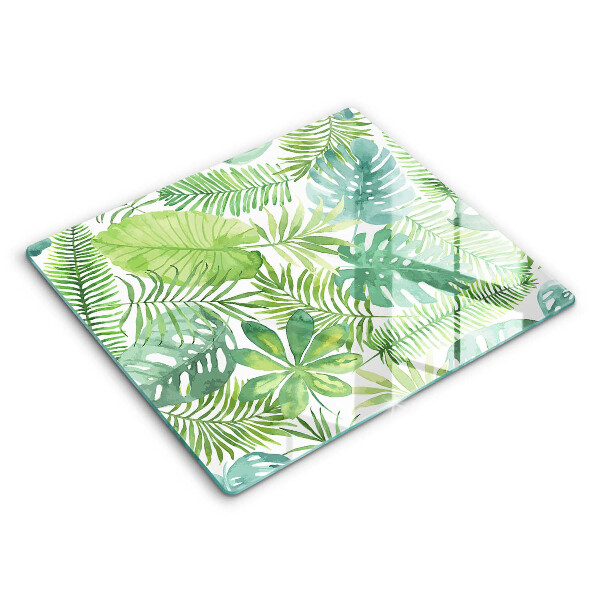 Cache plaque de cuisson Feuilles de boho aquarelle