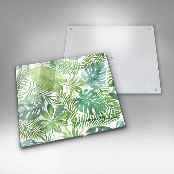 Cache plaque de cuisson Feuilles de boho aquarelle